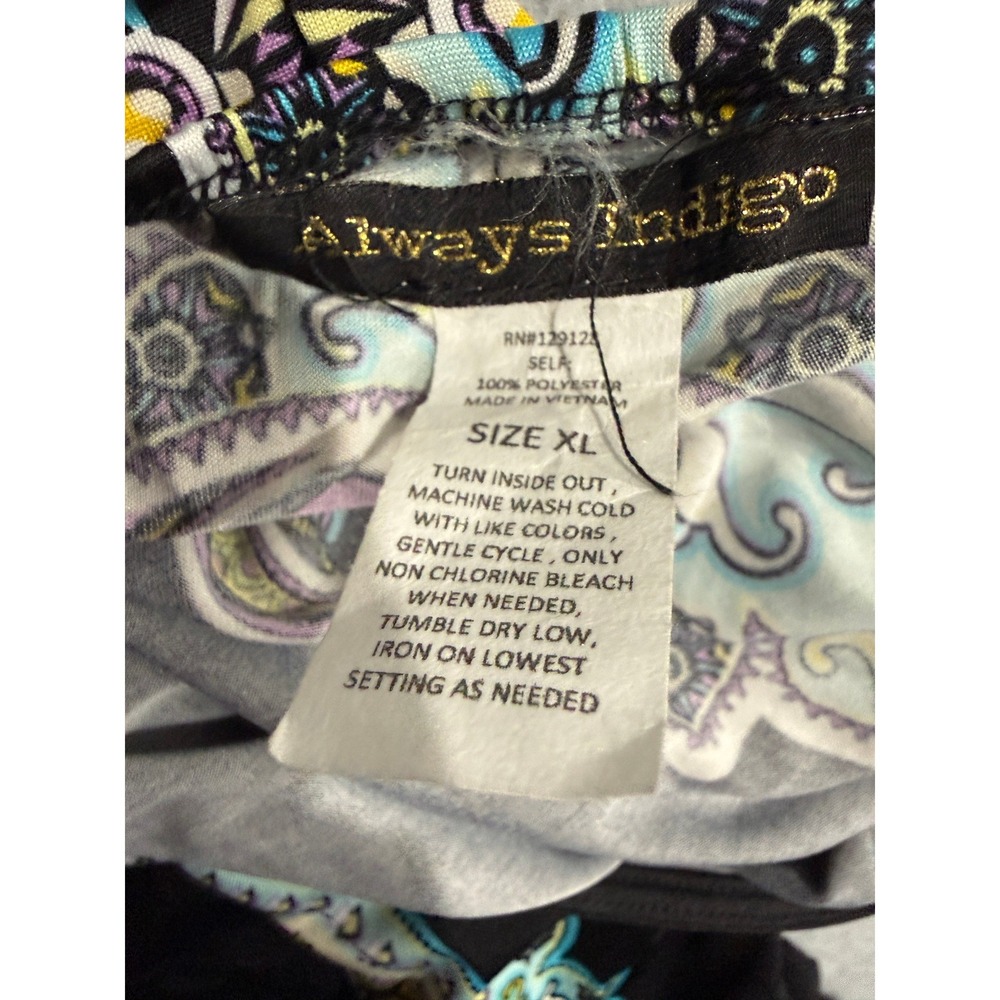 Always Indigo Womens XL Black Paisley Halter Neck Open Back Maxi Dress NWT - Picture 5 of 11